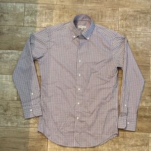 Peter Millar Men's Blue, Red Checkered Shirt